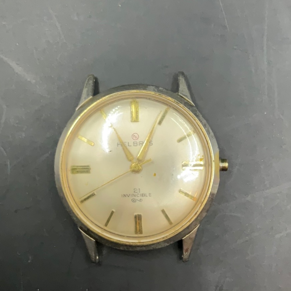 Vintage HELBROS Men's manual winding watch France Lorsa P72 21 Jewels 1960s